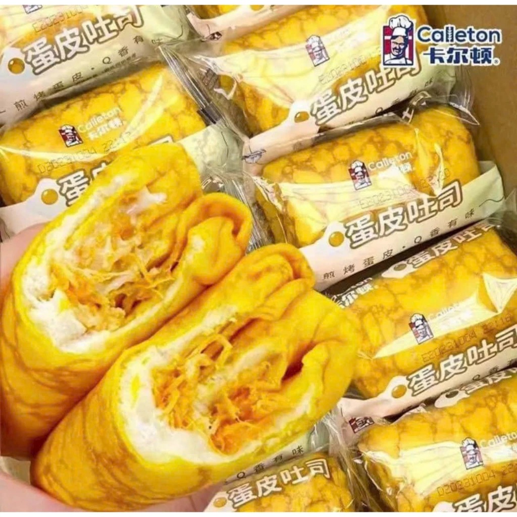 Bánh cuộn sandwich vỏ trứng kem sốt chà bông Calleton